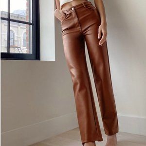 NWT Aritzia Melina Pant Long in Patina Brown
